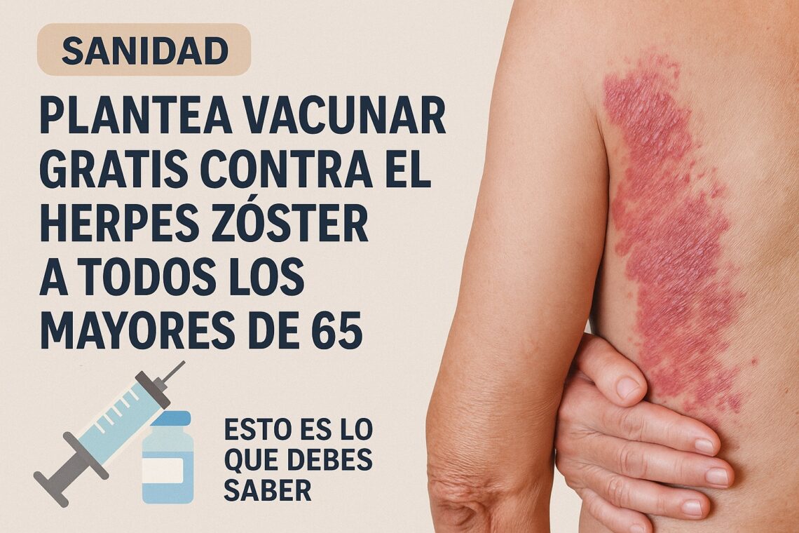 Sanidad estudia vacunar gratis a los mayores de 65 contra el herpes zóster