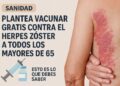 Sanidad estudia vacunar gratis a los mayores de 65 contra el herpes zóster