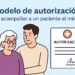 Modelo de autorización para acompañar a un paciente al médico